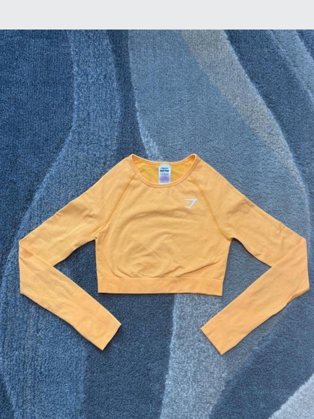 Gymshark Yellow Seamless Cropped Long Sleeve Top